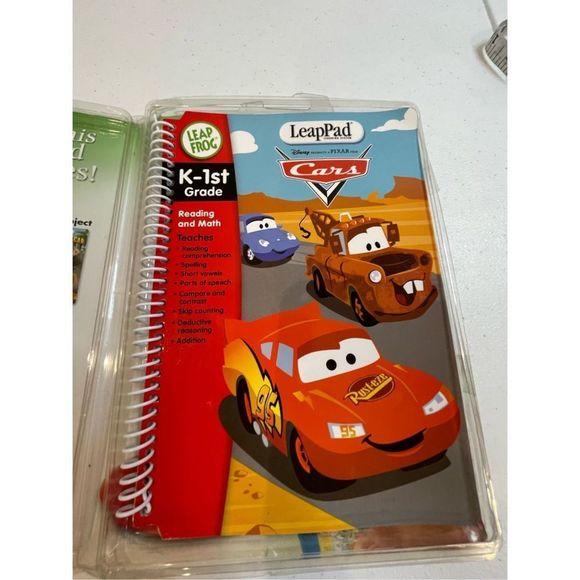 LeapPad Leap Frog K-1st grade Interactive Book and cartridge Cars. Reading and M - Picture 3 of 4